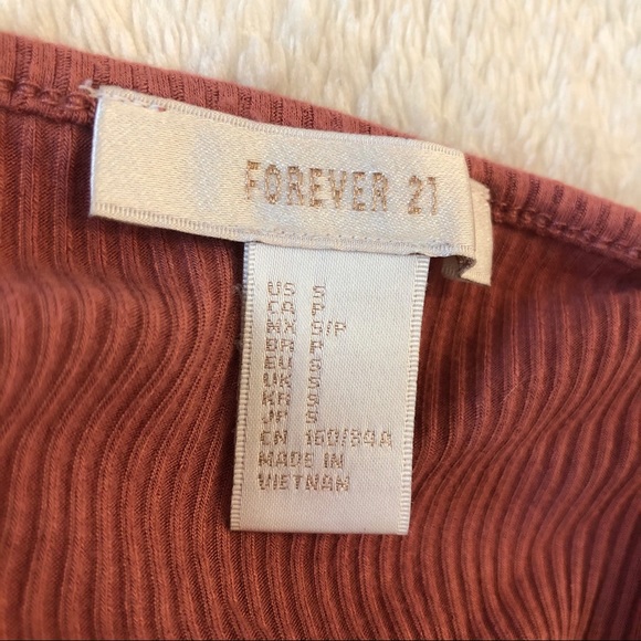 Mauve/Rose Criss Cross Bodysuit Size Small - Picture 3 of 3